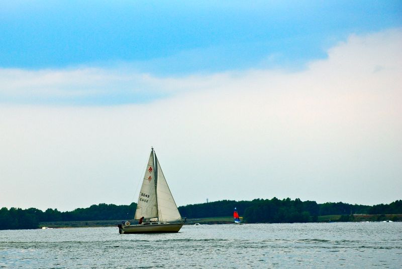 Sailboating on Belews Lake