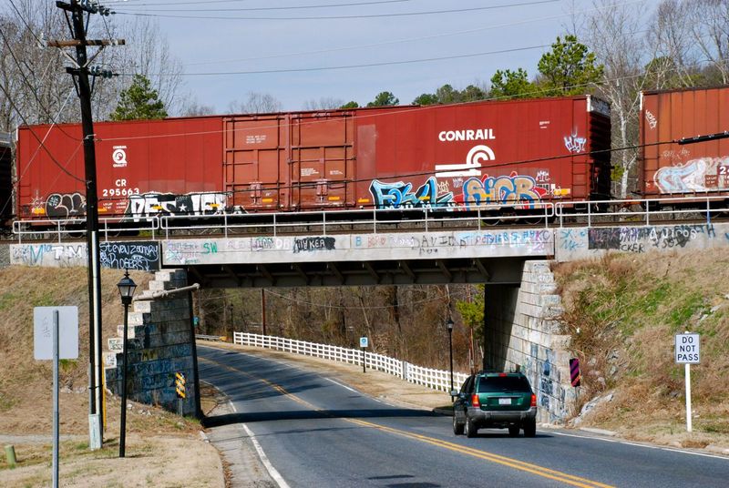 Train over High Point Road