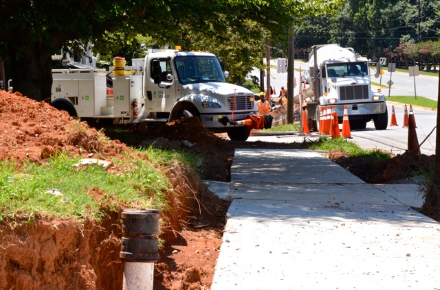 New Sidewalk on Cone Boulevard