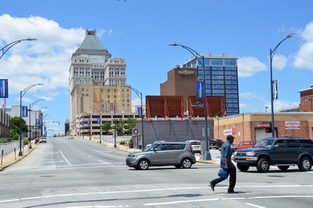 Along East Market Street