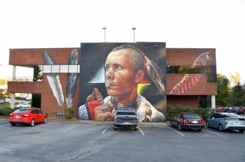 Lumbee Mural on Battleground
