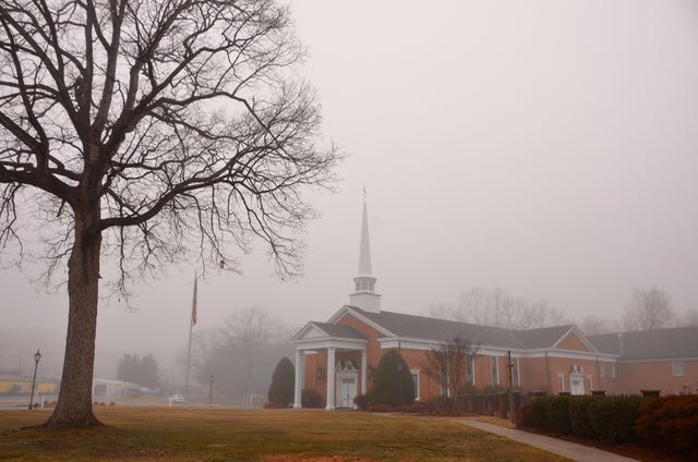 Mt. Pisgah United Methodist Church-  Enveloped in Fog