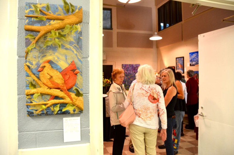 Cardinals on a Branch at CAN-NC/Bell House Center