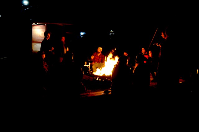 Bonfire at the Psychedelic Art Exhibit