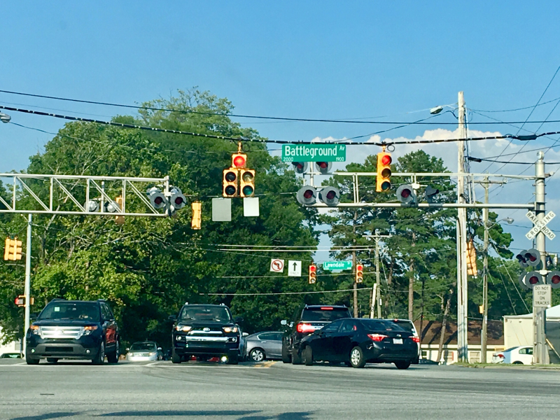 Along Battleground Avenue