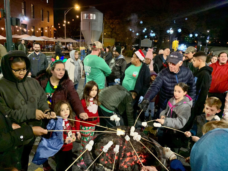 Roasting Marshmallows at Hamburger Square on Elm Street