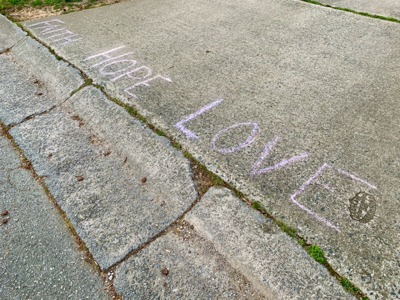 Spreading Love with Sidewalk Chalk