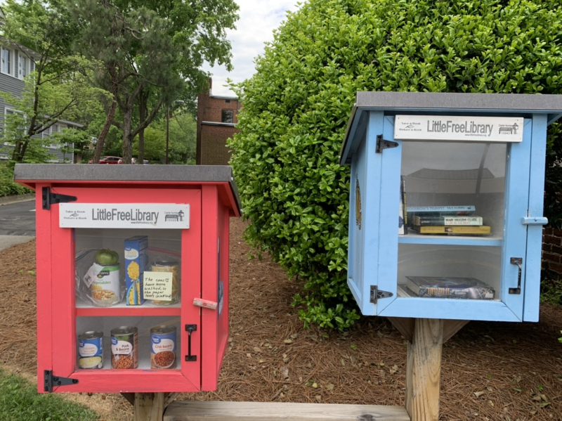Little Free Library and Mini Food Pantry at College Place UMC