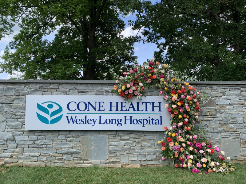 Floral Installation at Cone Health