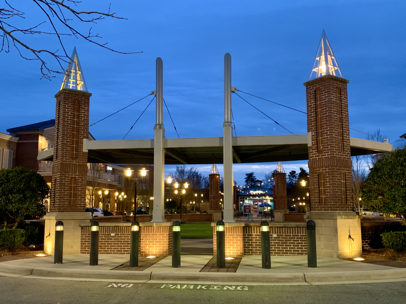 Reflecting on Friendly Center at Twilight