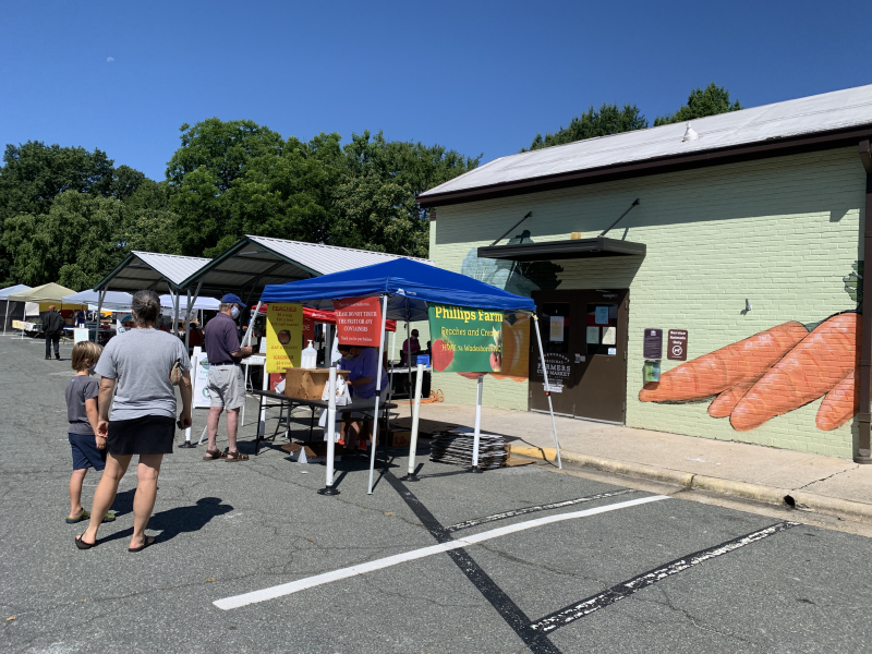 Peaches and Cream at Greensboro Farmers Curb Market