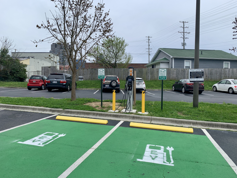 Electric Vehicle Charging Station at Deep Roots Co-op!