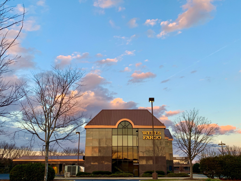 Sunset Over the Wells Fargo at Friendly Center