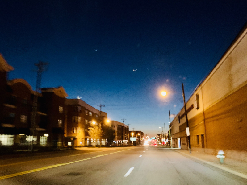 Industries of the Blind at Twilight on Gate City Boulevard