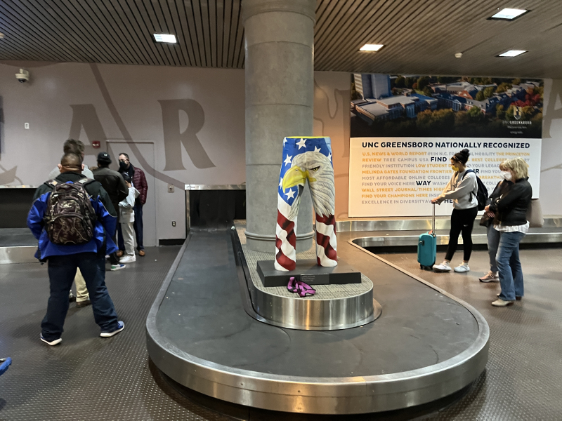 Piedmont Triad International Airport: Wrangler Jeansboro Statues