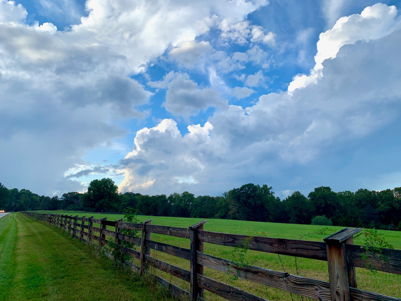 Blue and White Sky over Northwest Greensboro