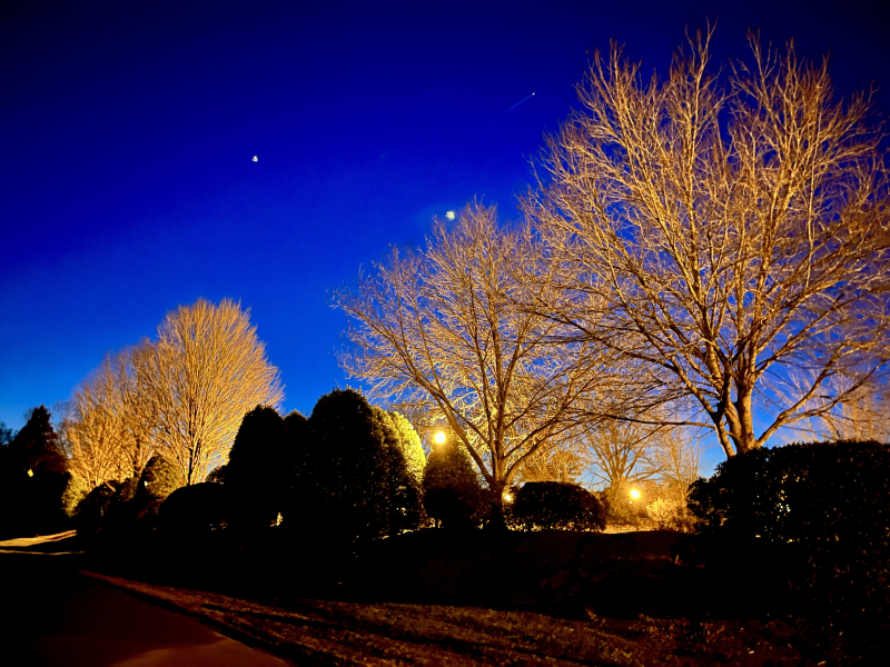 Night Sky over Greensboro in March