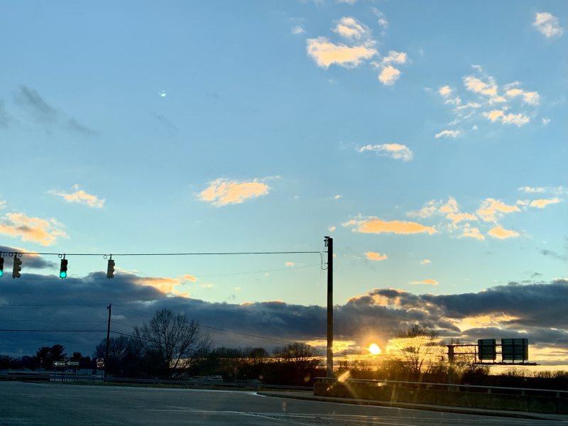 Sunset on Gallimore Dairy Road