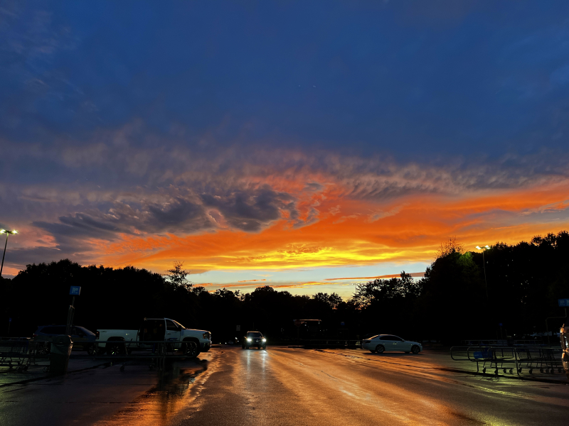 Sunset over Battleground Avenue
