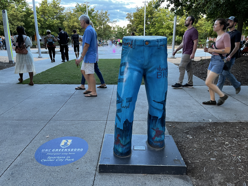 Jeansboro Sculpture at LeBauer Park