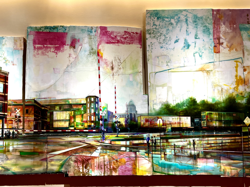 Cornerstones, A Painting by Isaac Payne, Hanging at Tanger Center