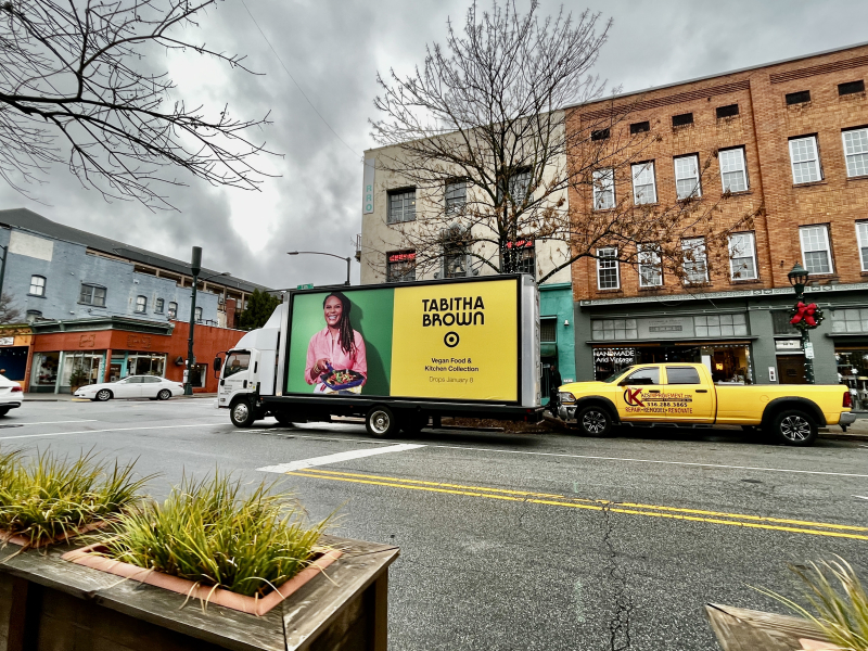 The Day a Tabitha Brown Billboard Strolled through Hamburger Square