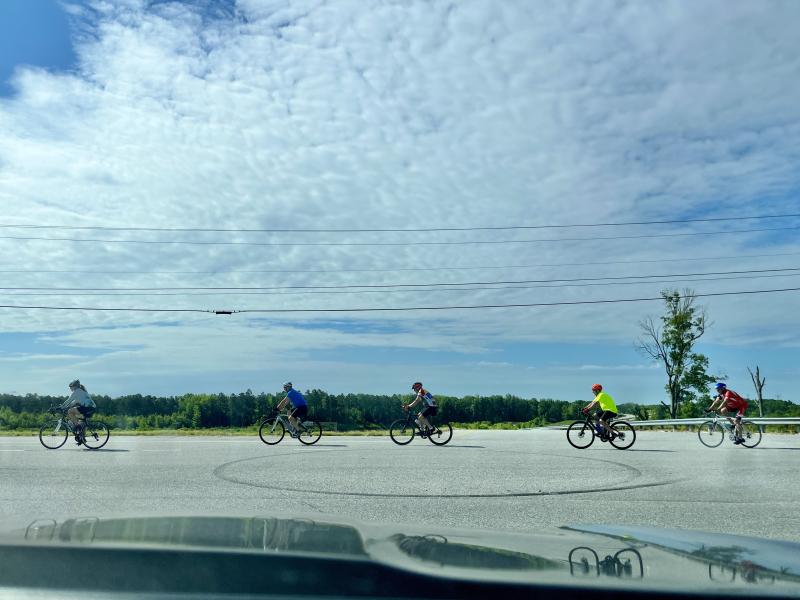 Bicycle Riders on Huffine Mill Road