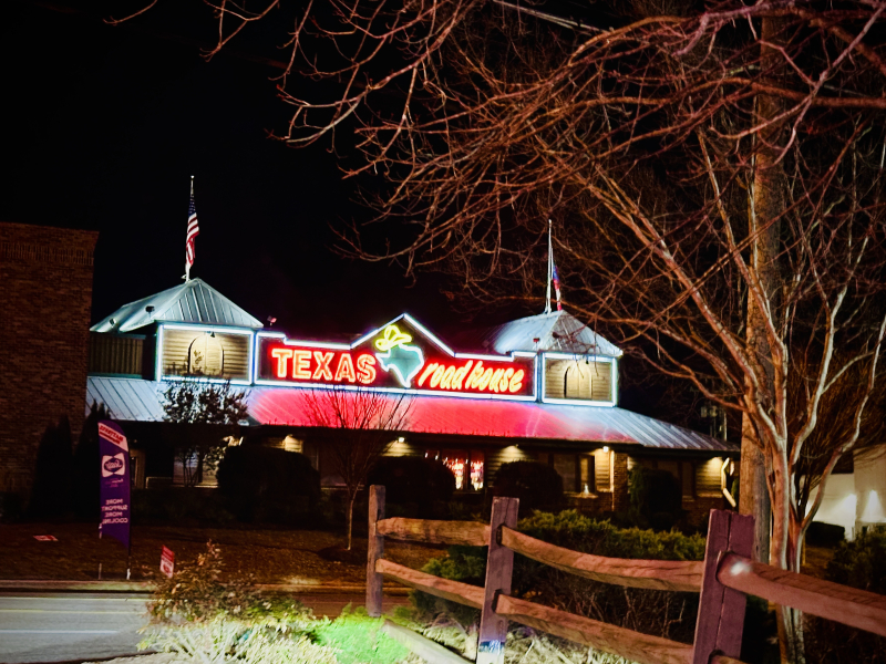 Night Street Scene Around Town