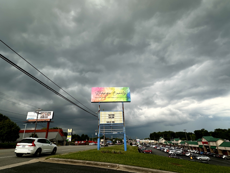 Along Battleground Avenue During a Storm