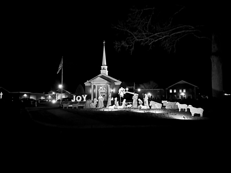 Nativity Scene at Mt. Pisgah Church on Christmas Eve 2024